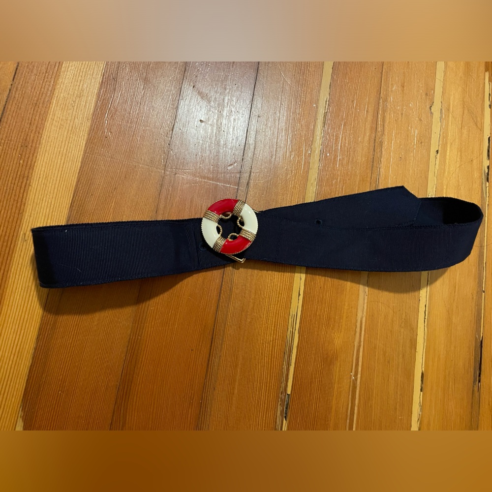 J CREW Nautical Navy Cloth Belt Size Small